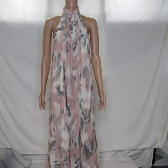 NEW MAEVE ANTHROPOLOGIE Womens The Somerset Chiffon Maxi Dress Halter - Picture 4 of 14